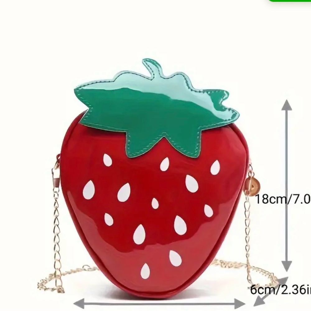 Sweet Mini Strawberry Crossbody Purse Bag - Picture 3 of 8